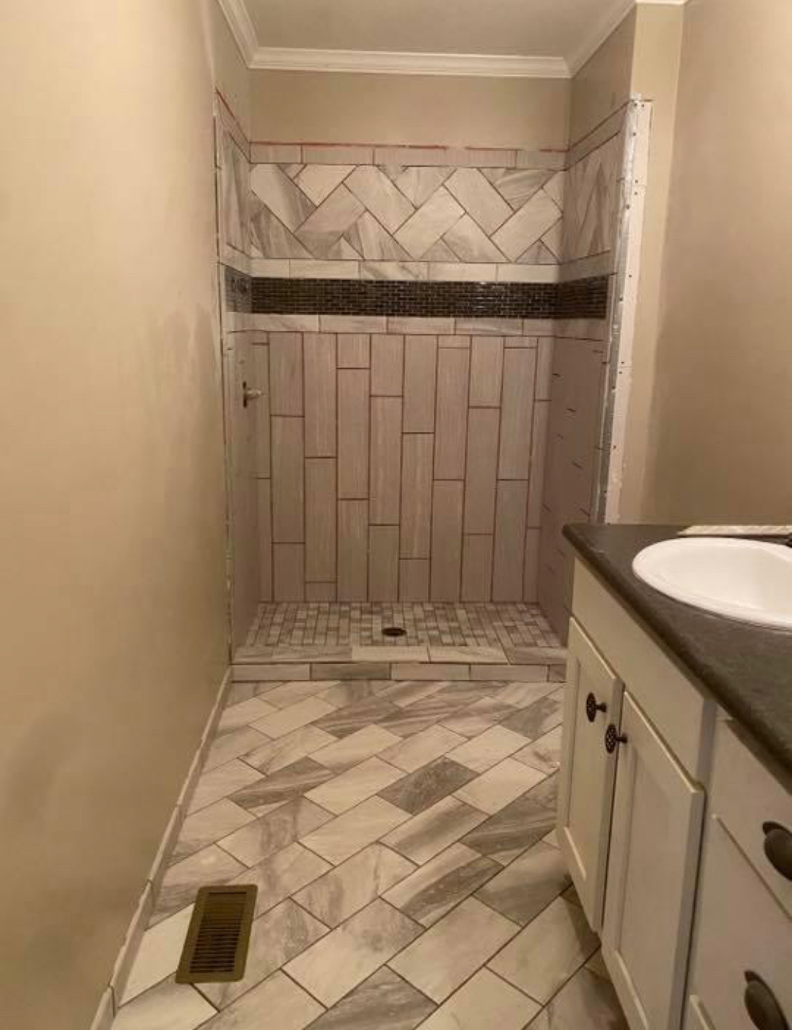 Residential tile shower